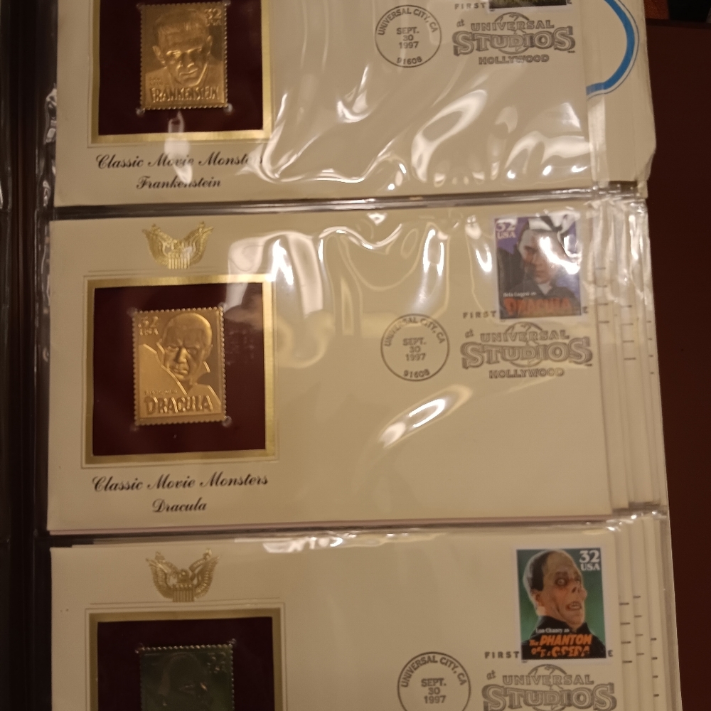 Stamps and their gold replicas